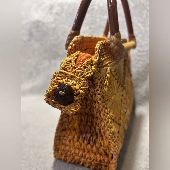 Fossil Wicker Straw Mini Tote - Picture 8 of 12